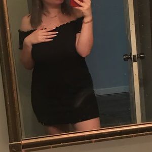 Black off the shoulders dress